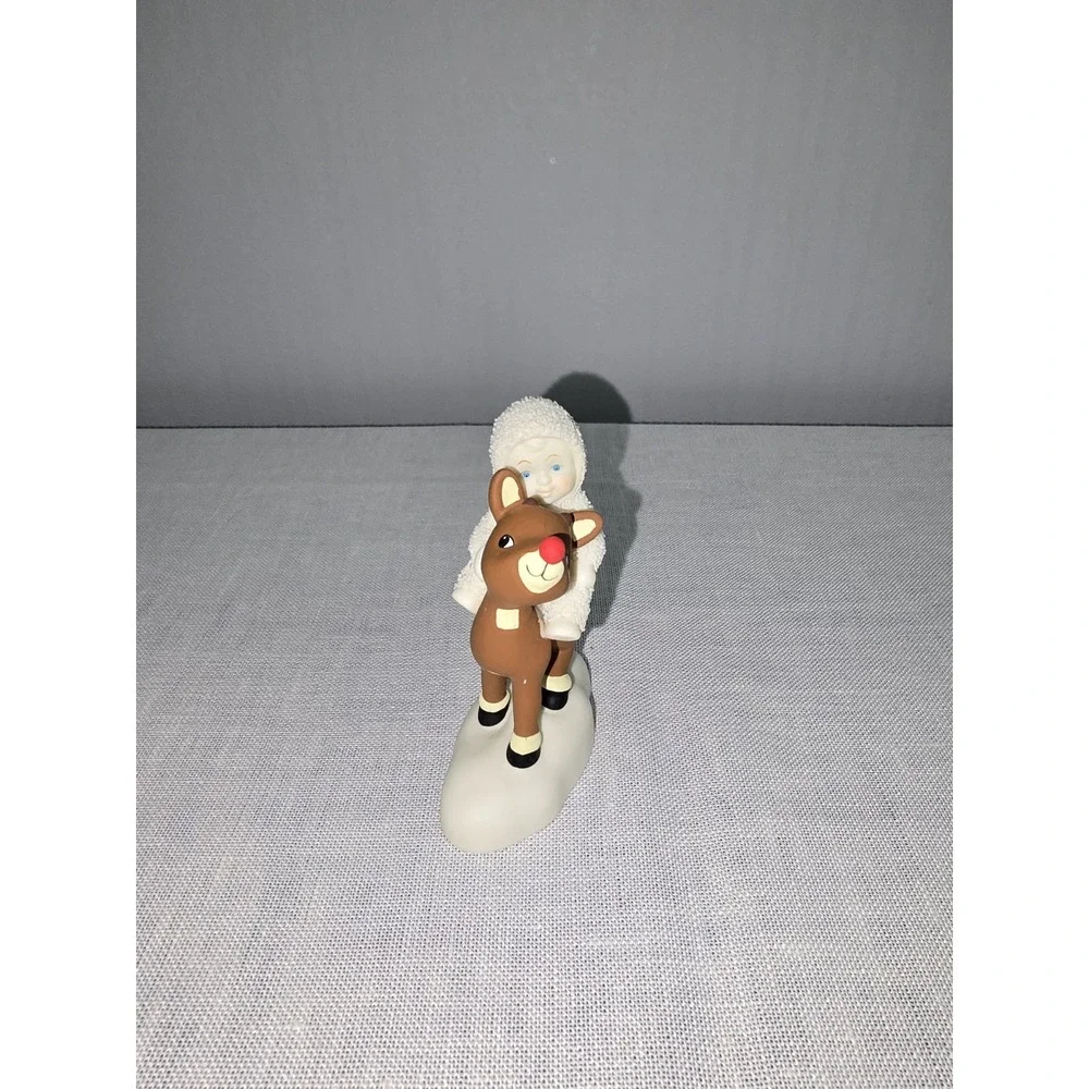 Dept 56 Snowbabies Figurine, Rudolph Lights the Way, Boxed, 1992